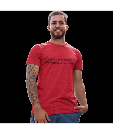 Men's T-shirt Do you speak English XS, Red