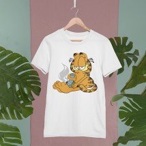 Men's T-shirt "Garfield" white XXL