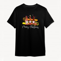 Жіноча футболка з принтом "Merry Christmas" Черний, M
