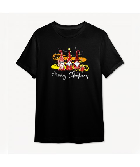 Жіноча футболка з принтом "Merry Christmas" Черний, L