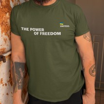 Футболка "The Power of Freedom" Олива, 3XL