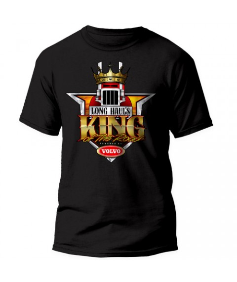Men's T-shirt Volvo King of the road Black, XL