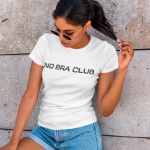 Женская футболка No Bra club Белый, L