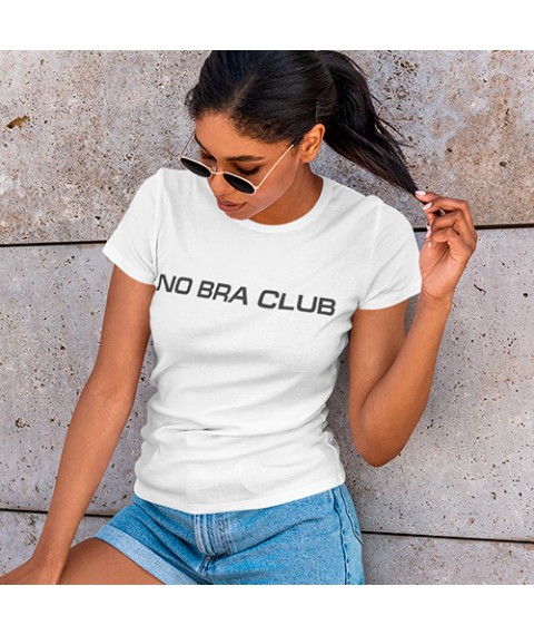 Женская футболка No Bra club Белый, 2XL