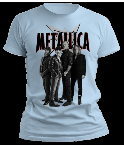 Мужская футболка Metalica Голубой, XL