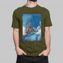 Men's T-shirt Death to Enemies Octopus Khaki, L