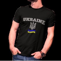 Футболка мужская черная Україна незламна 3XL