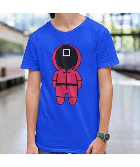 Men's T-shirt "Game of Squid Guard ▢" XS, Blue