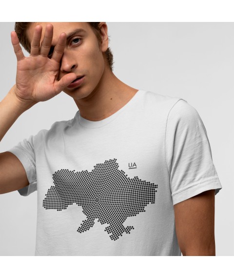 Men's T-shirt UK dots M, White