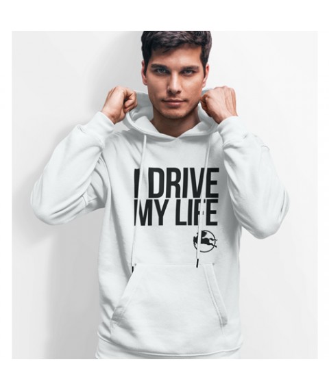 I drive my life hoodie White, XS