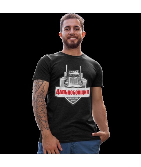 Men's T-shirt Trucker Lord of the Roads Black, XL