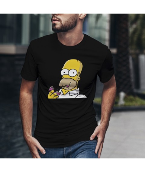 T-shirts for the sick Homer and Donut Black, 44, 48