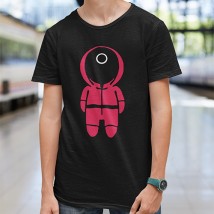 Men's T-shirt Game of squid guard O Black, XXXL