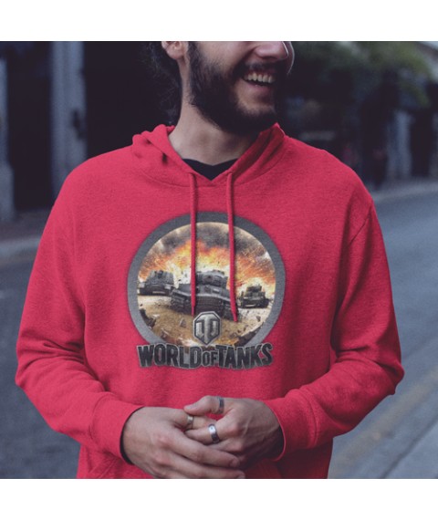World of tank hoodie Red, L