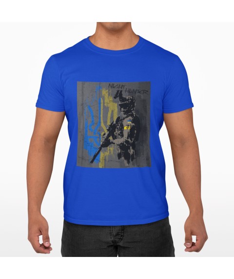 Men's patriotic T-shirt Night Hunter Blue, M