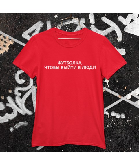 T-shirt for going out in public Red, XXL