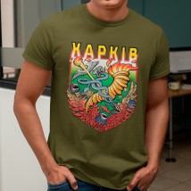 Men's T-shirt Kharkiv chevron color Khaki, XL