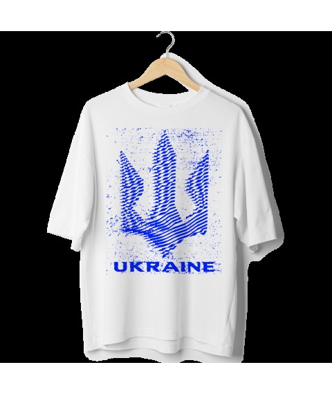 Футболка оверсайз "Trezub Ukraine" , біла XL/XXL