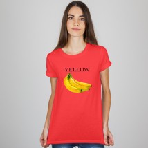 Women's T-shirt Yellow Red, S