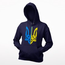 Unisex hoodie Trizub automatic without insulation, Dark blue, L