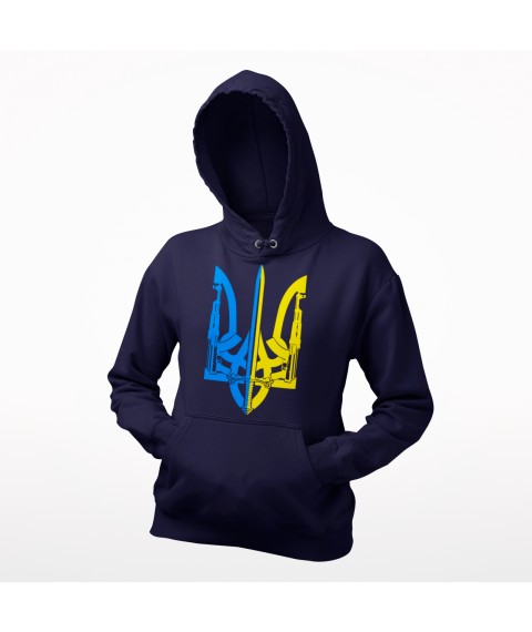 Unisex hoodie Trizub automatic without insulation, Dark blue, L