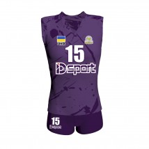 Women's volleyball uniform Purple stroke