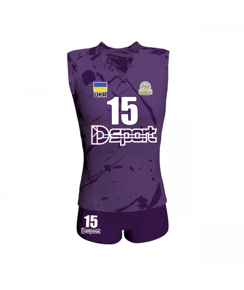 Women's volleyball uniform Purple stroke