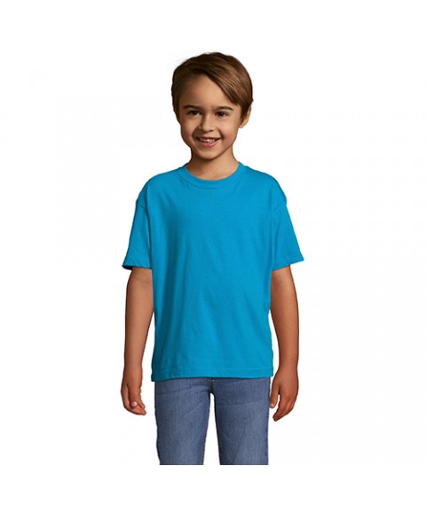 Детская бирюзовая футболка 8 Лет (118см-128см)