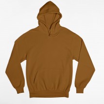 Beige unisex hoodie with fleece insulation L