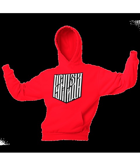 Unisex hoodie Rusnya without insulation, Red, XL