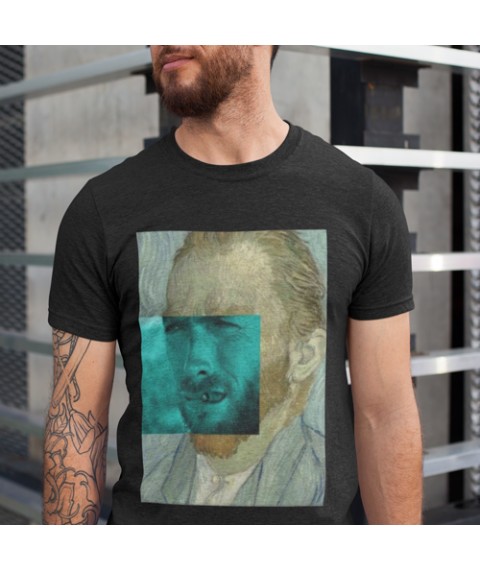 Herren T-Shirt Vincent van Gogh Schwarz, M