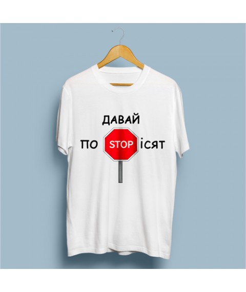 T-shirt with print Let's stop XL