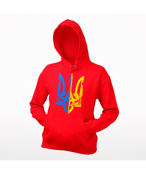 Unisex hoodie Trident automatic with insulated fleece Red, M