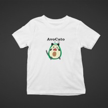 T-shirt with AvoKato print White, XS