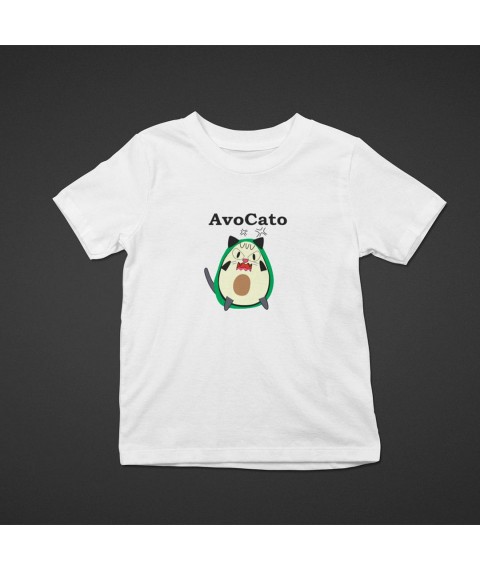 T-shirt with AvoKato print White, S