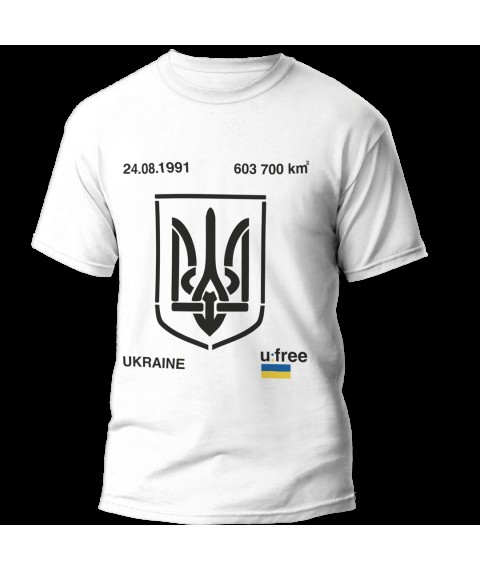 Футболка Ukraine freedom  24.08.1991 Белый, XL