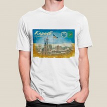Men's T-shirt Kharkiv unbreakable White, XL