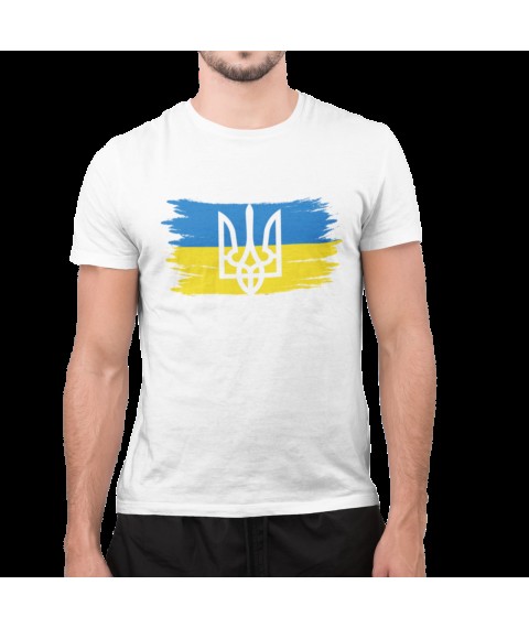 Футболка Україна Прапор Белый, XS