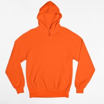 Unisex orange hoodie with fleece insulation XXL