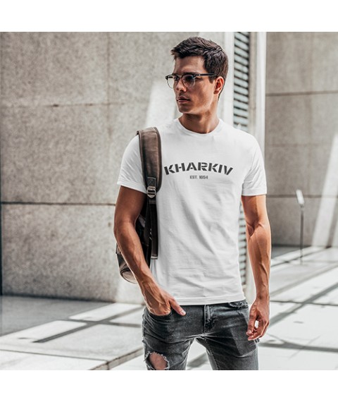 Men's T-shirt Kharkiv 1654 White, XL