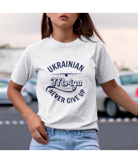 Women's white oversized T-shirt Ukrainian World S