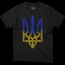 T-shirt of the man Trident with white ridges, Sir Black, S