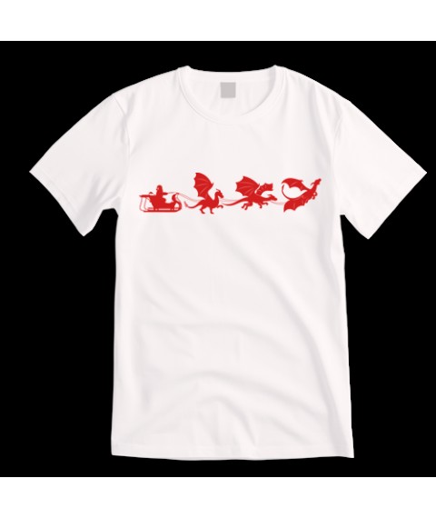 New Year's T-shirt new Santa S, white