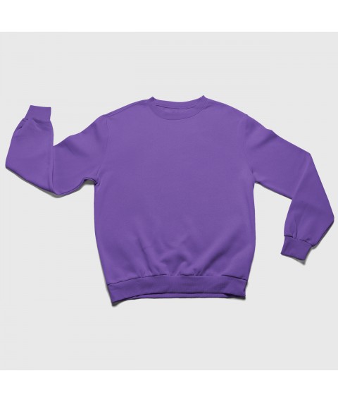Свитшот унисекс фиолетовый утепленный на флисе XL