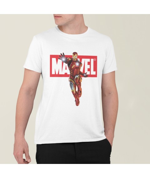 Men's T-shirt Marvel IRON MAN White, 3XL