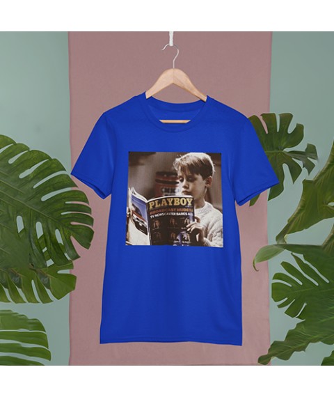 Men's T-shirt home alone XXL, Blue