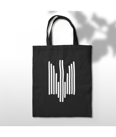 Shopper patriotic black and white "Trezub" Black