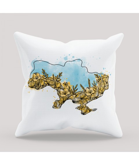 Pillow Map of Ukraine in colors