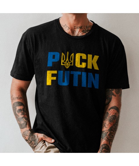 Футболка мужская Фак Путин XL, Чёрный