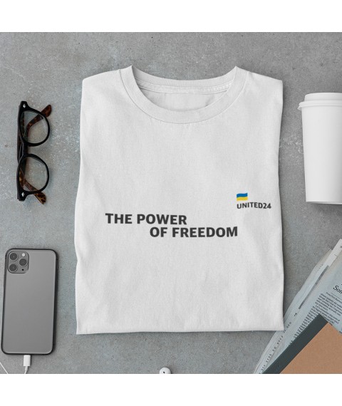 T-shirt "The Power of Freedom" White, M